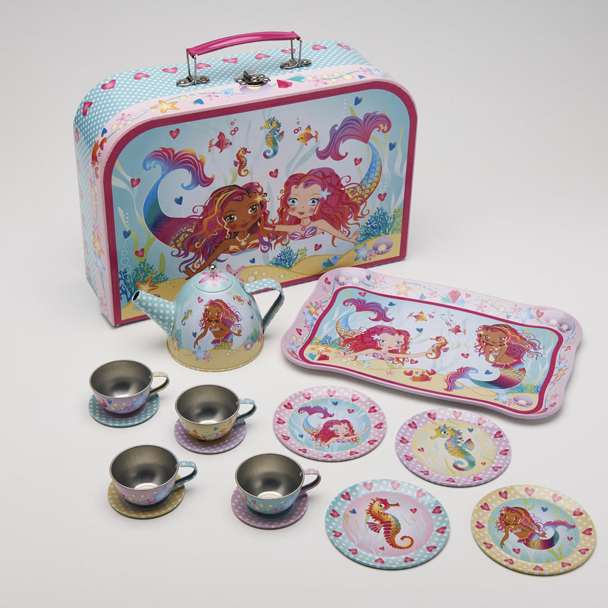 Wobbly Jelly' Mermaid Friends' Metal Tea Set and Carry Case - Main Image