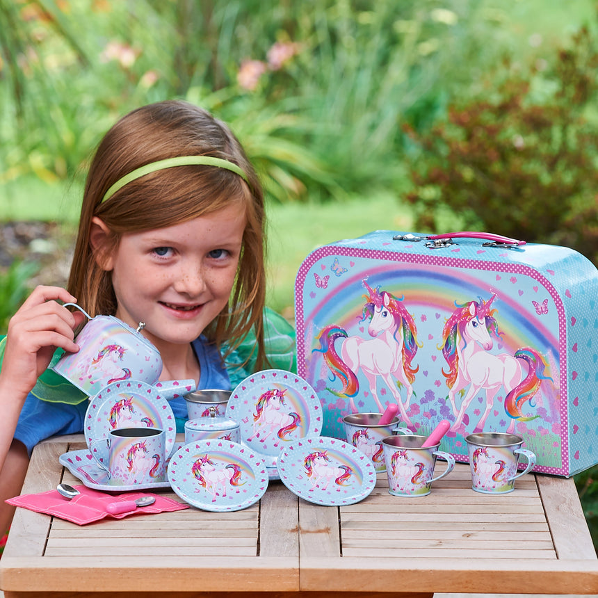'Unicorn Dream' Cafe Set and Carry Case - Child Playing - Wobbly Jelly