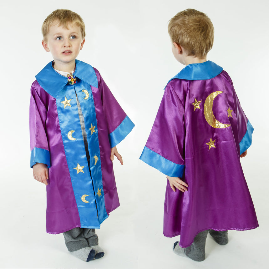 Star and Moon Wizard Coat - Childrens Fancy Dress Costume - Slimy Toad