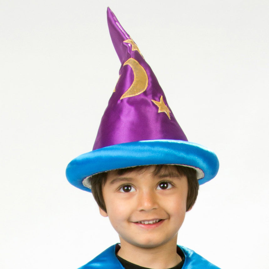 Star and Moon Wizard Hat - Childrens Fancy Dress Costume 