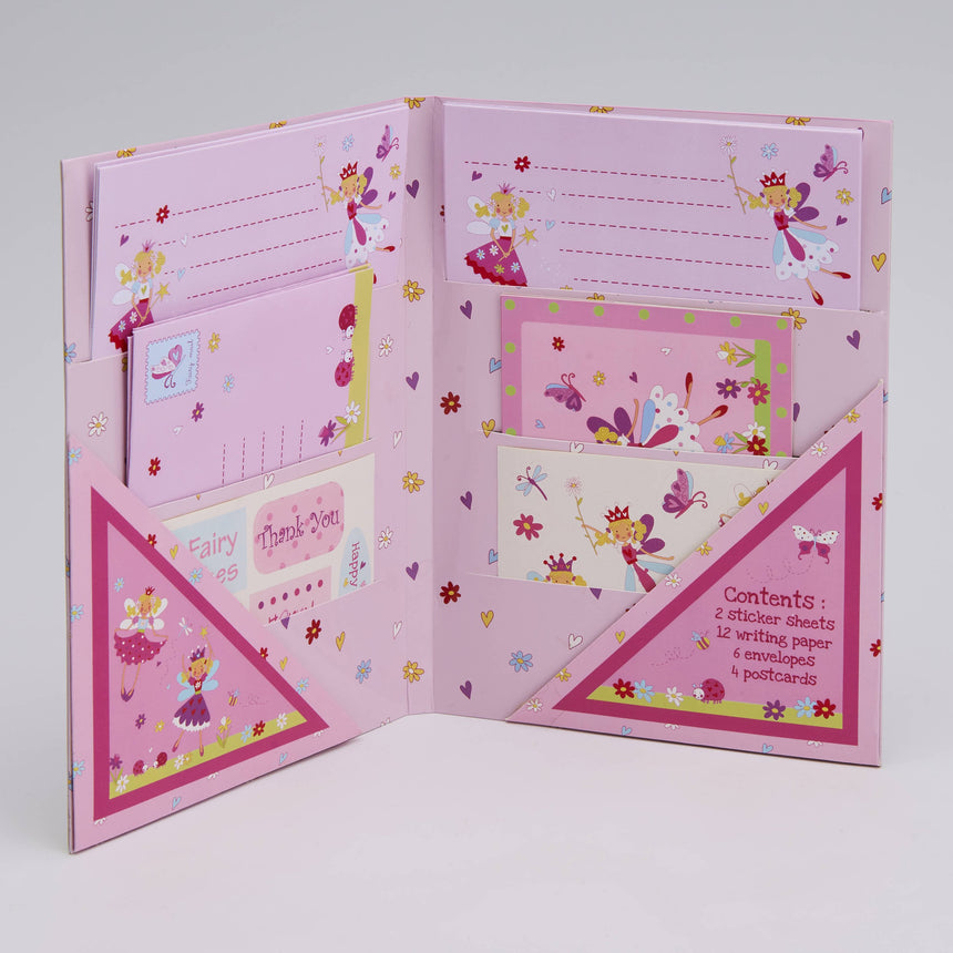 Fairy Tale' Writing Set with Paper, Envelopes, Postcards and Stickers - Inside Contents