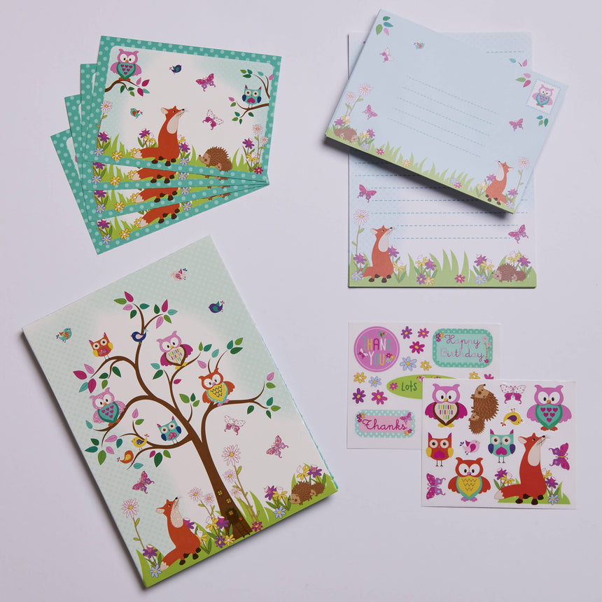 Woodland Animals' Writing Set with Paper, Envelopes, Postcards and Stickers - Main Image