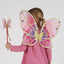 Pink and Gold Glitter Fairy Wings and Wand Fancy Dress Set - Main Image