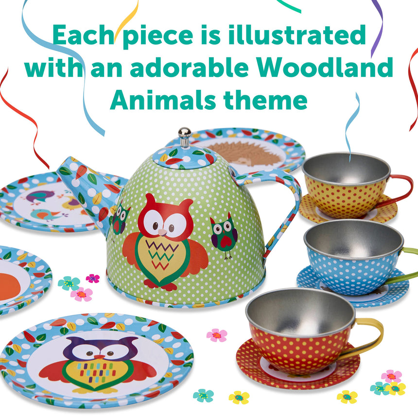 Lucy Locket 'Woodland Animals' Metal Tea Set and Carry Case - Theme Information